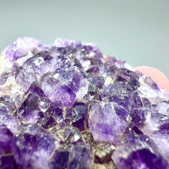 Natural Amethyst Crystal Cluster Raw Purple Quartz Geode - Picture 6 of 10